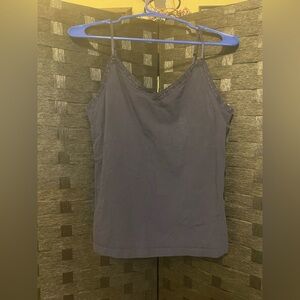 Vintage Esprit Womens Workout Top Navy V Neck Tank Top XL 90s adjustable straps